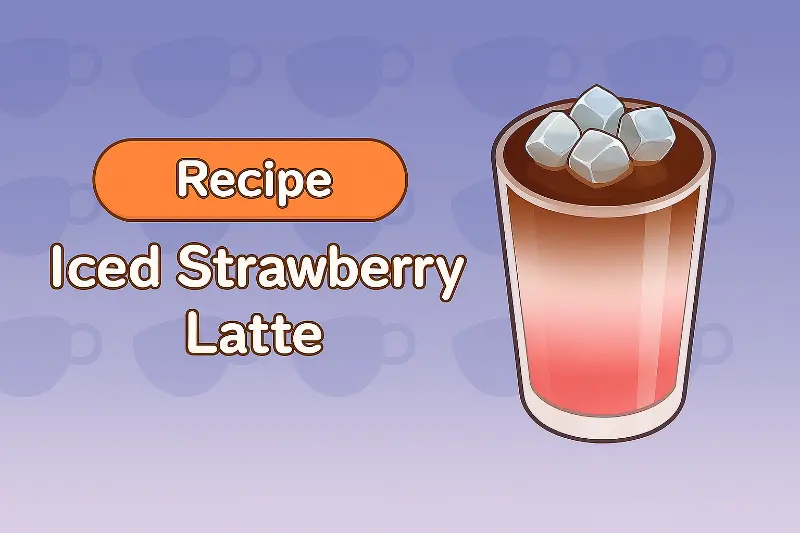 An Iced Strawberry Latte with coffee