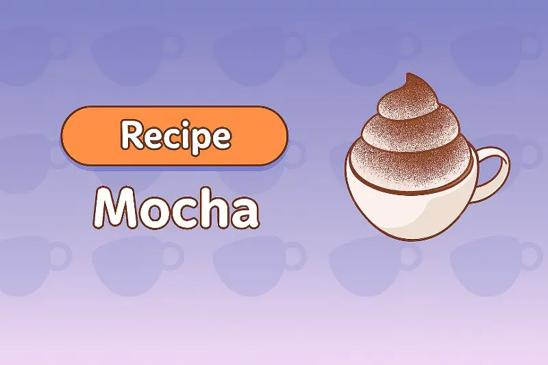 A decorated Mocha with whipped cream