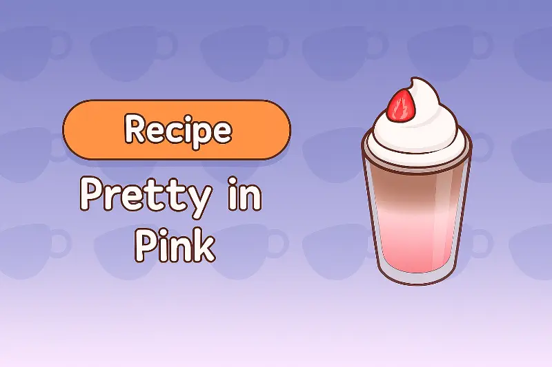 The decorated Pretty in Pink drink