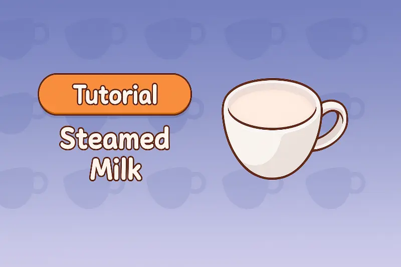 A cup of hot steamed milk.