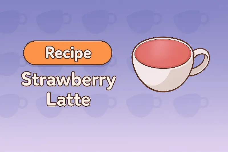 A simple hot Strawberry Latte